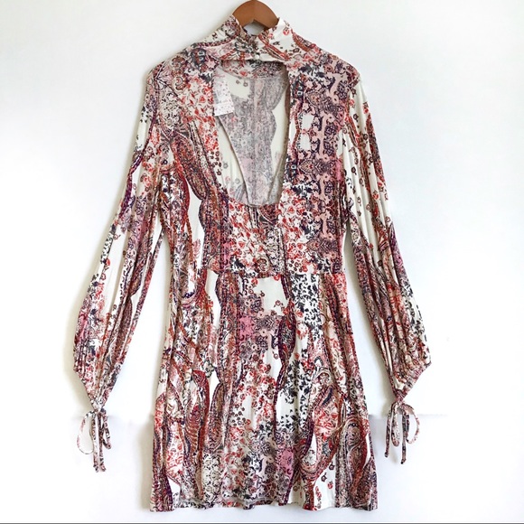 Free People All Dolled Up Mini Dress Size L - Picture 3 of 8
